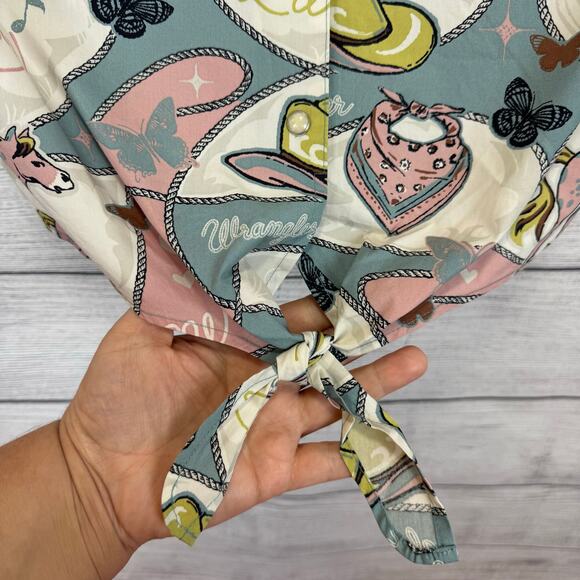 Wrangler x Lainey Wilson Women's Short Sleeve Tie Front Camp Shirt Size XL - Picture 5 of 9